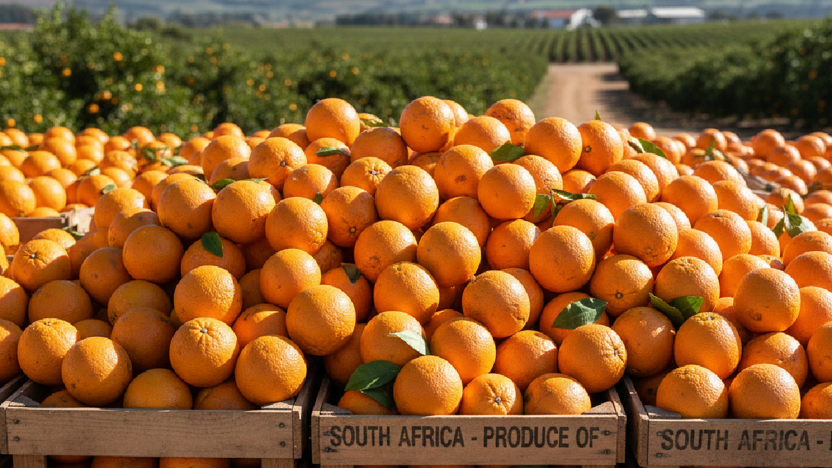 Sudáfrica: Menor volumen de naranjas exportadas frente al año previo